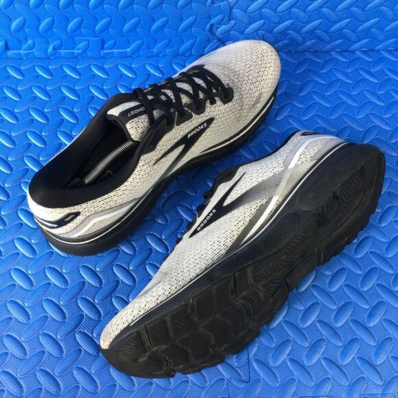 Brooks Ghost 15 Mens Shoes Size 14D White Comfortable Running Sneakers - Picture 2 of 11